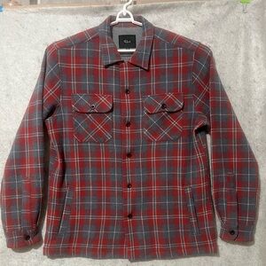 Rails Nielsen Plaid Shirtjacket Flannel ~XLARGE ~in redwood glen